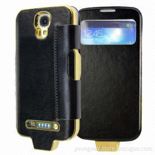 Leather Case for Samsung S4 Battery
